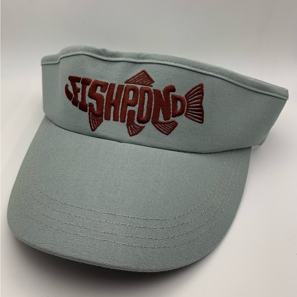 Fishpond Sabalo Lightweight Gray Adjustable Stitched Visor Hat Cap Fishing New - Picture 6 of 12